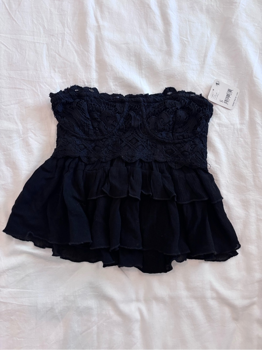 NWT Free People Intimately Black Tube Top Size S